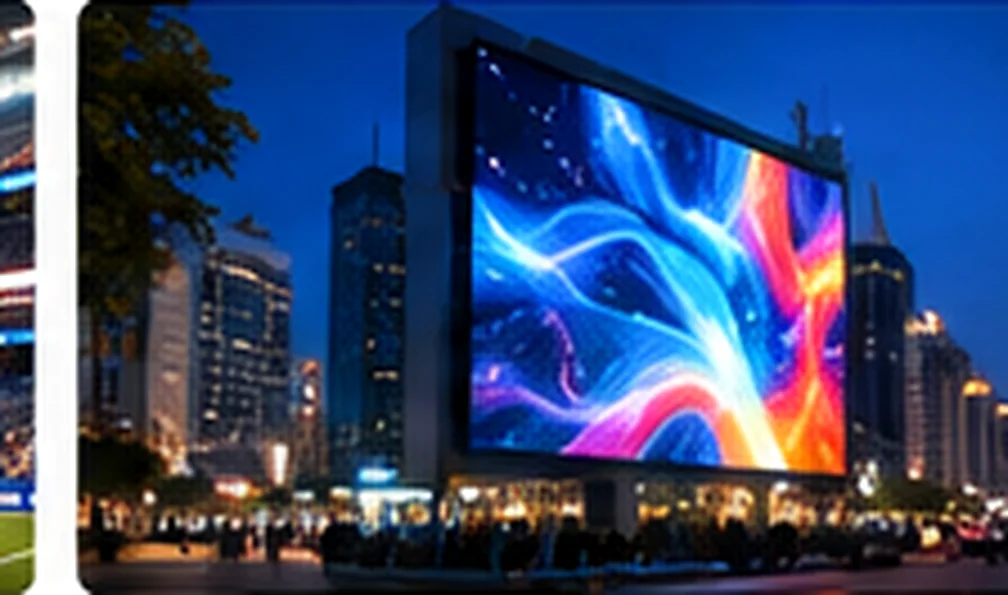 Illustrative LED display in public spaces setting